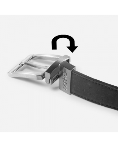 Cork Men Reversible Belt 100% VEGAN - 35 mm